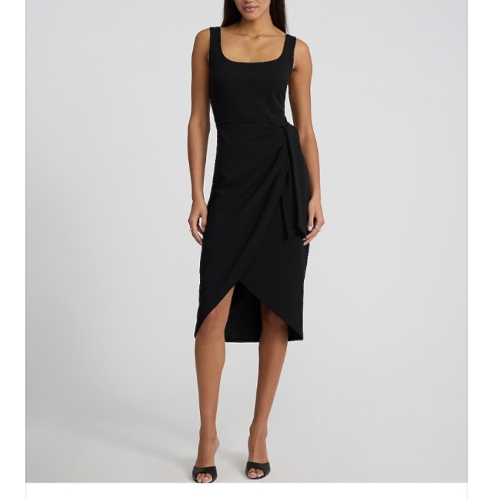 Express Black Sleeveless Tie waist Midi Dress size xl